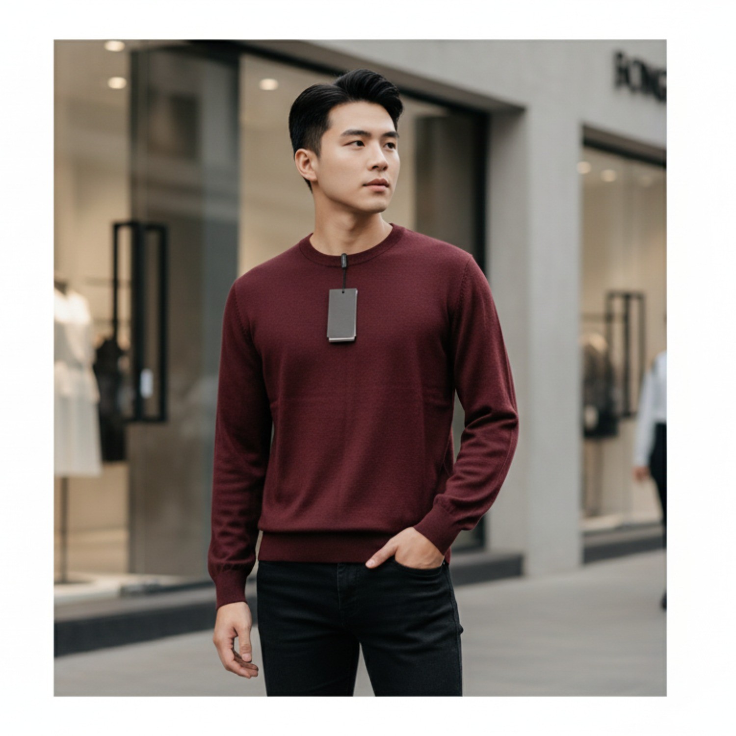 ÁO LEN DỆT KIM DOLCE NÂU CHẤT CASHMERE GX412T JAWLA R2723