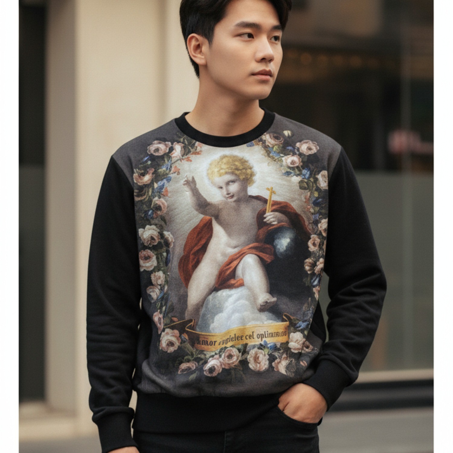 ÁO LEN DOLCE ĐEN THIÊN THẦN G868T JAMG3 X0860