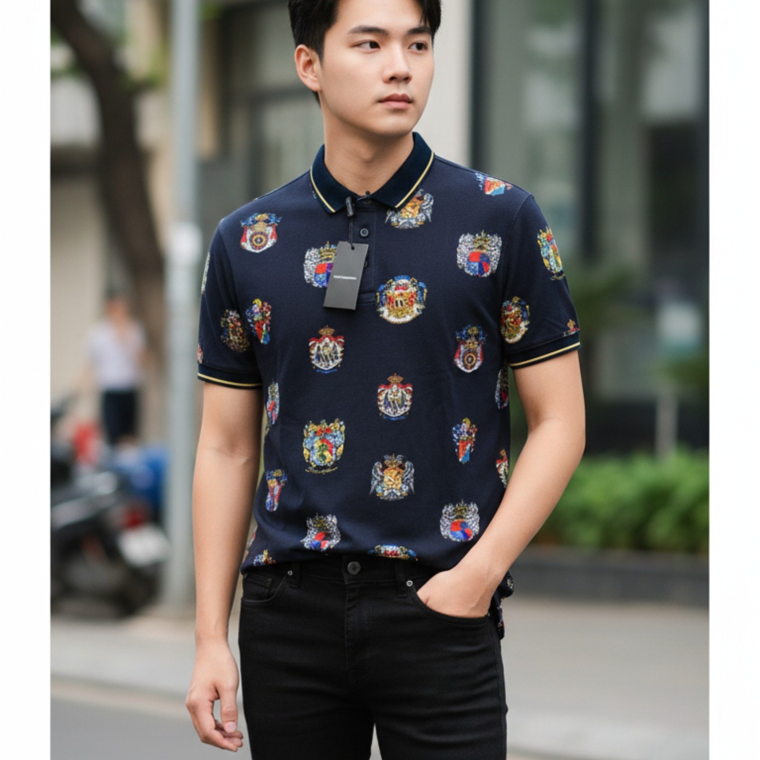 POLO DOLCE NHIỀU HUY HIỆU G8HJ0TFS7V4HBC5046