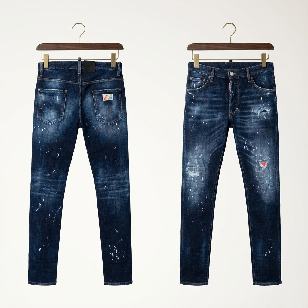 JEAN DSQUARED2 XANH WASH RÁCH S74LB1458S30664