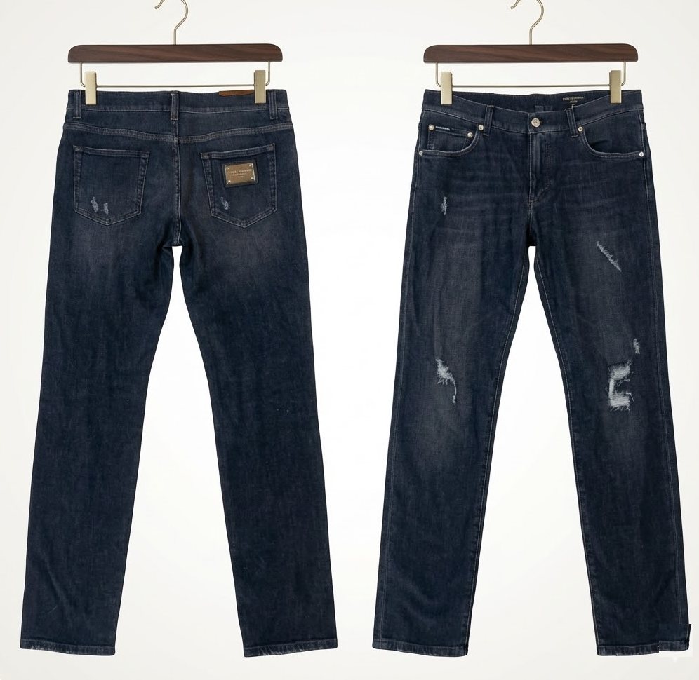 JEAN DOLCE ĐEN WASH RÁCH 2 ĐÙI SLIM GY07CD G8KK2