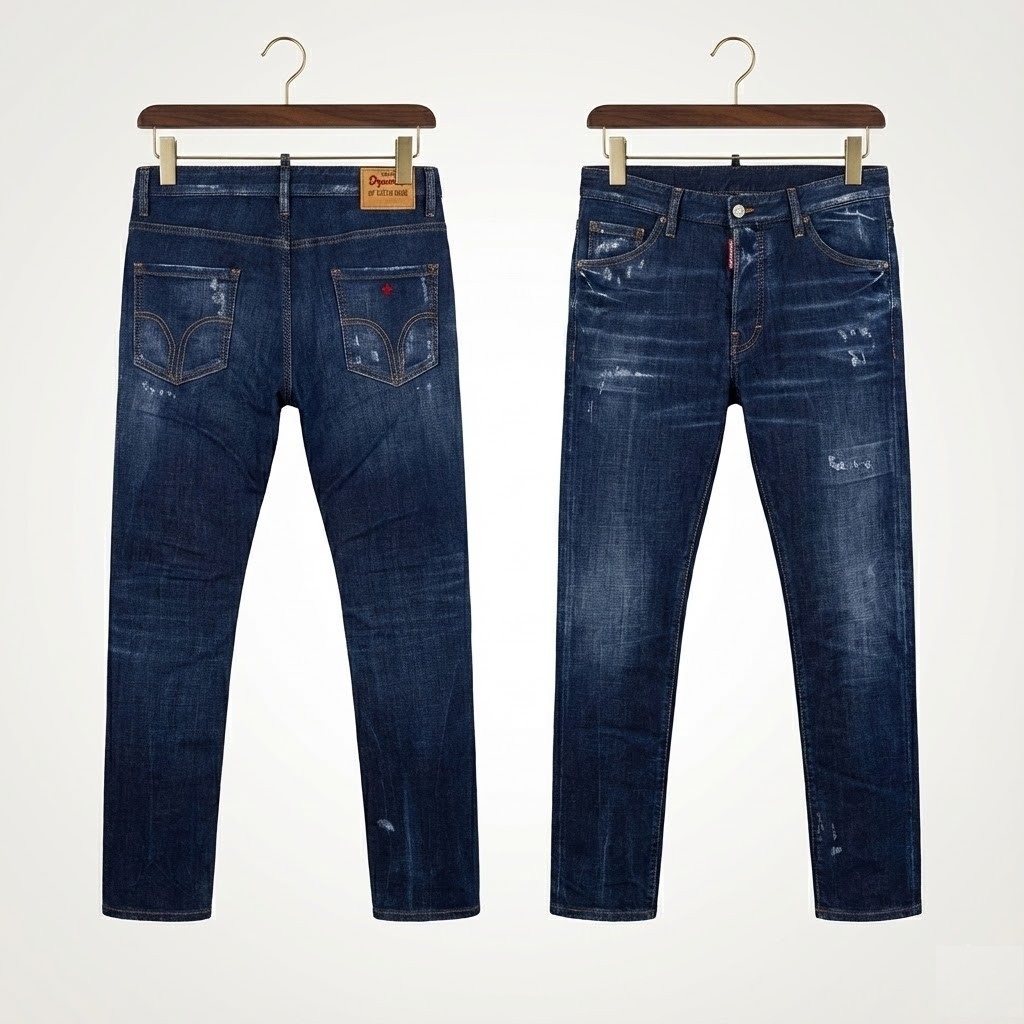 JEAN DSQUARED2 XANH WASH RÁCH 2 ĐÙI COOLGUY S71LB1264 S30342 470