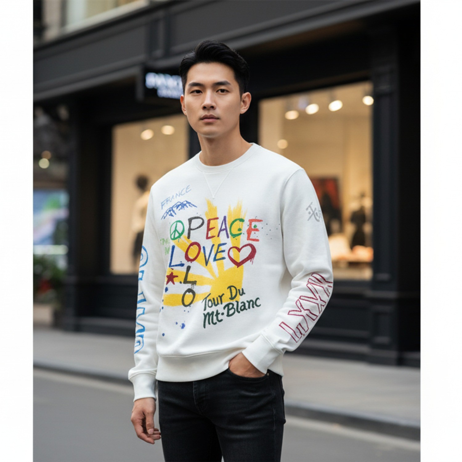 ÁO LEN POLO RALPH LAUREN TRẮNG NHIỀU HOẠ TIẾT 710936377001
