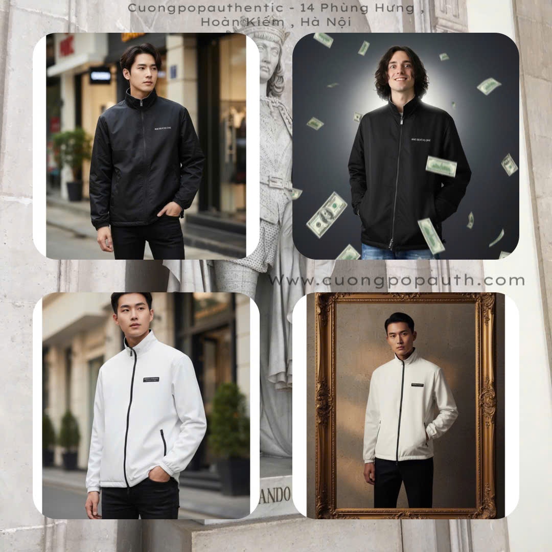 ÁO KHOÁC ARMANI EXCHANNGE ĐEN/TRẮNG 2 MẶT 6RZB04 ZNICZ 6111