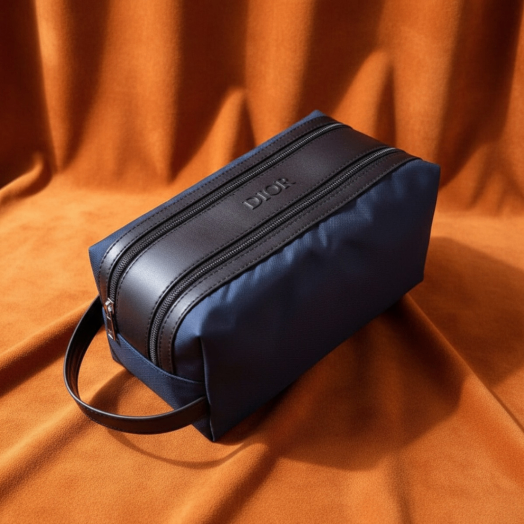 Dior Pouch Navy Blue & Black for Man