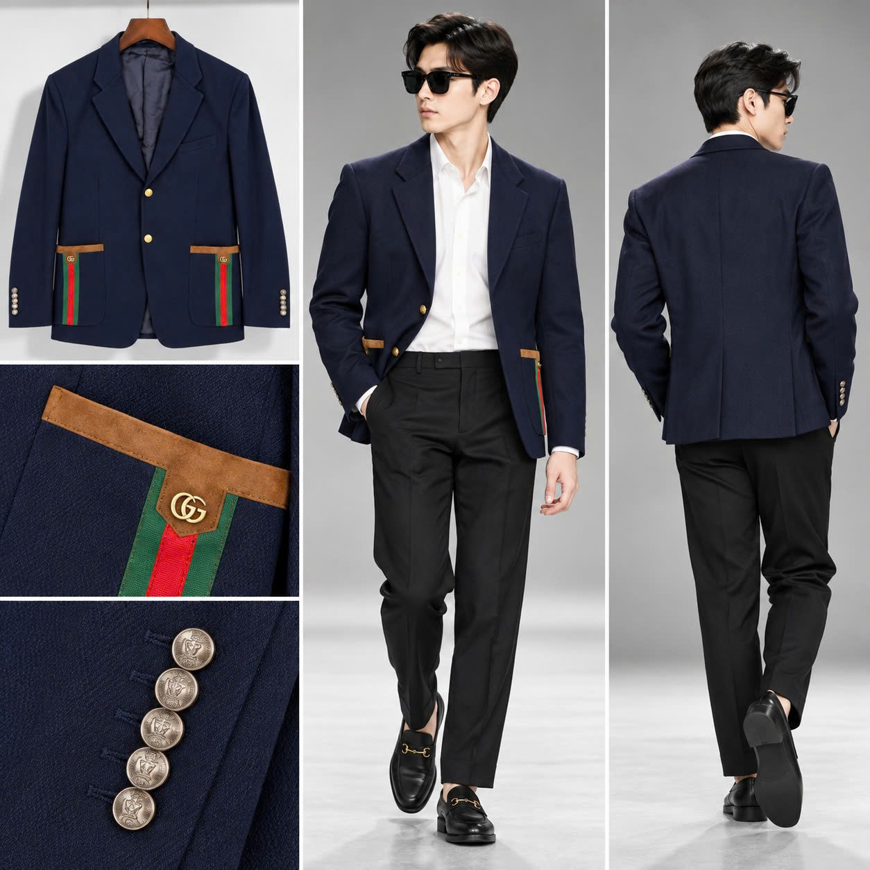 ÁO BLAZER GUCCI HOẠ TIẾT TÚI T1209999382