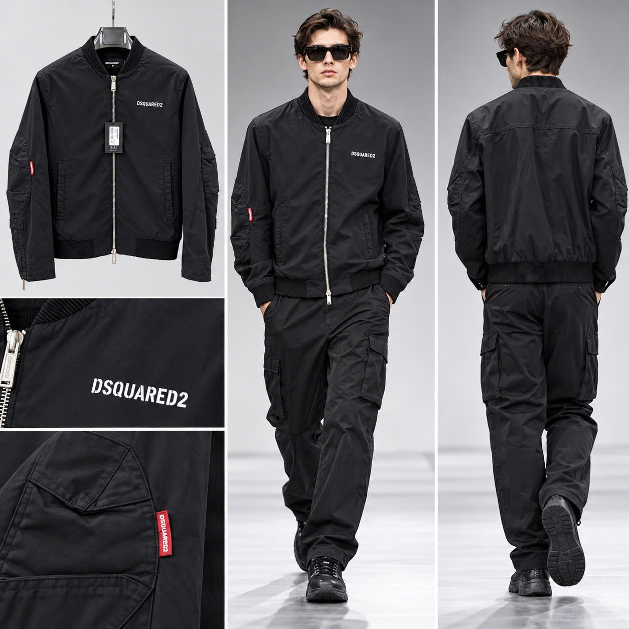 ÁO BOOMBER DSQUARED2 ZIP T09291874783221