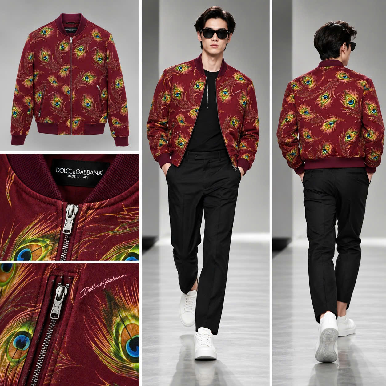 ÁO KHOÁC BOOMBER DOLCE ĐỎ LÔNG VŨ T9172893