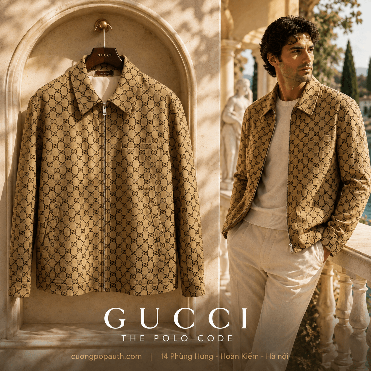 ÁO KHOÁC GUCCI VÂN MONO VÀNG 794808 ZAF4S 2580