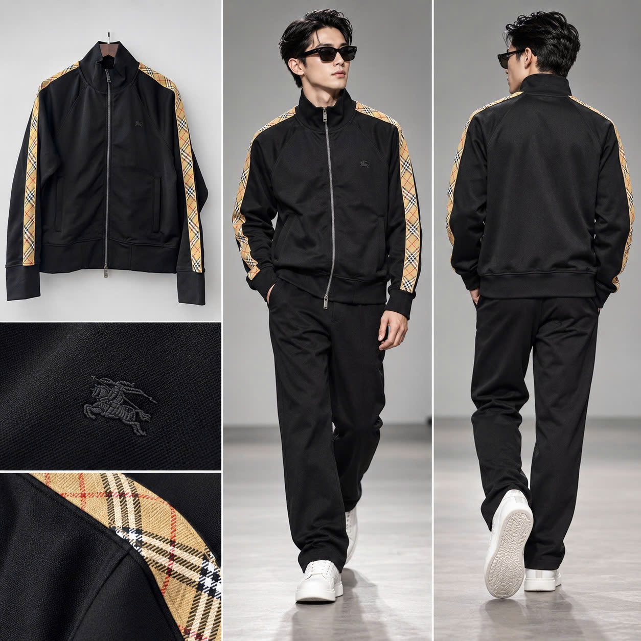 ÁO KHOÁC NỈ BURBERRY ĐEN L9493910