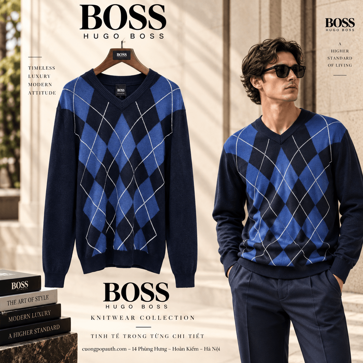 ÁO LEN BOSS CỔ TRÒN BOSSA111M0002DM