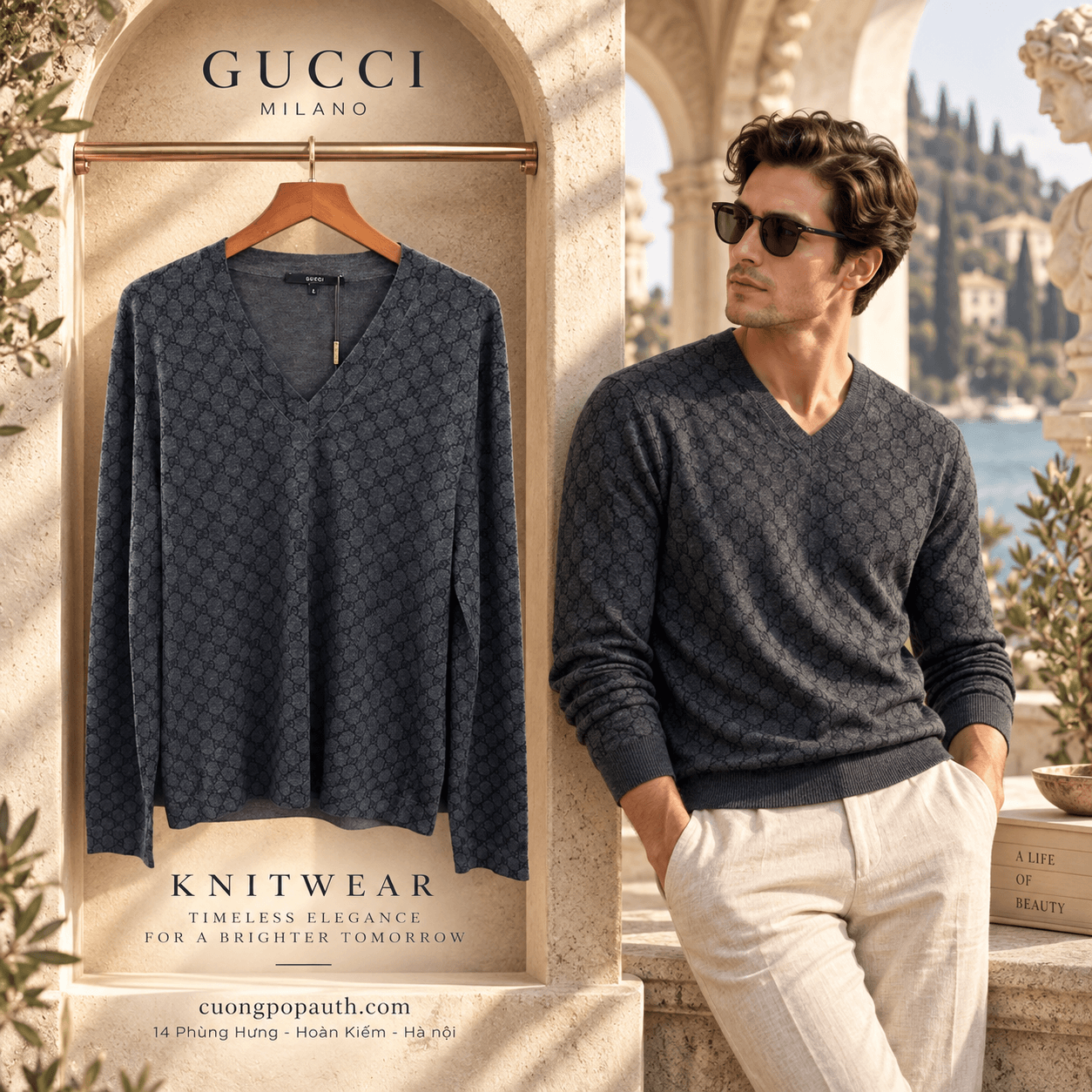 ÁO LEN GUCCI HOẠ TIẾT MONOGRAM GAK99 GU100 161