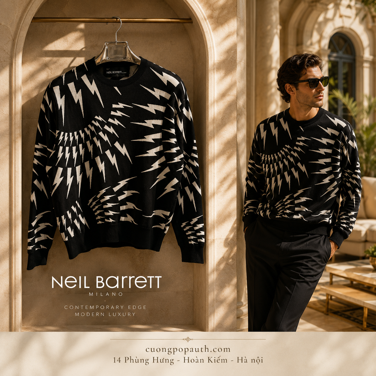 ÁO LEN NEIL BARRET TIA SÉT K129