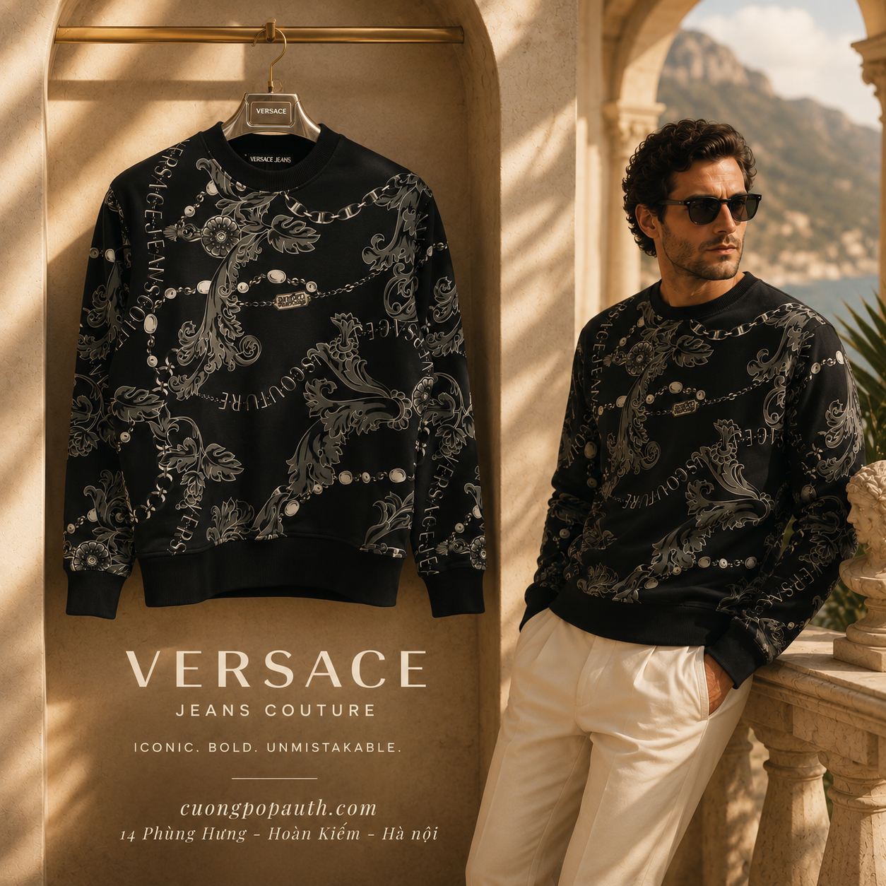 ÁO NỈ VERSACE JEAN COUTURE K1391