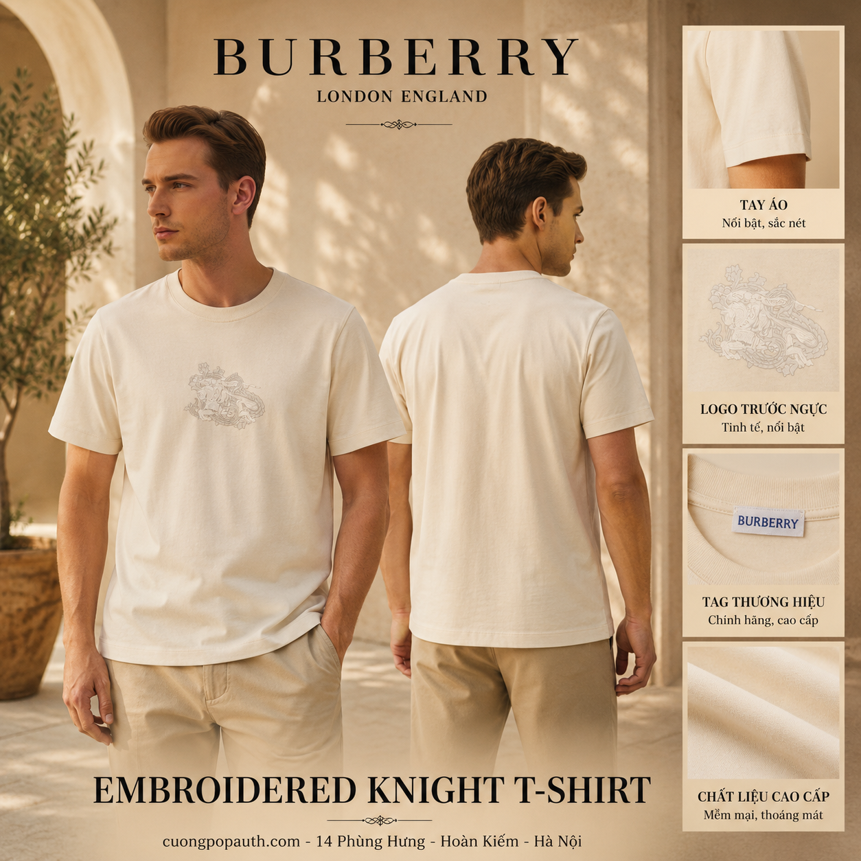 ÁO PHÔNG BURBERRY BE NGỰA 8097879
