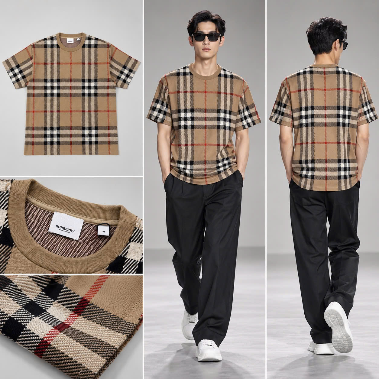 ÁO PHÔNG BURBERRY CAMEL HT01294873