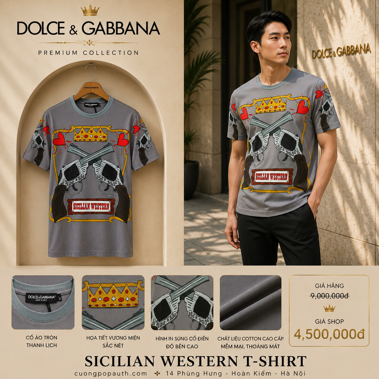ÁO PHÔNG DOLCE G8GJ3TFP7UMHJ384