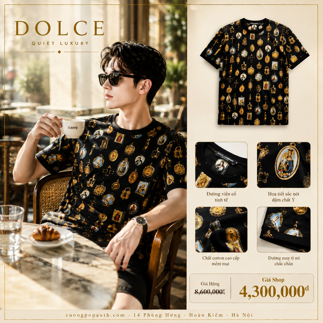 ÁO PHÔNG DOLCE NHIỀU HỌA TIẾT G8HI7T G7C5F