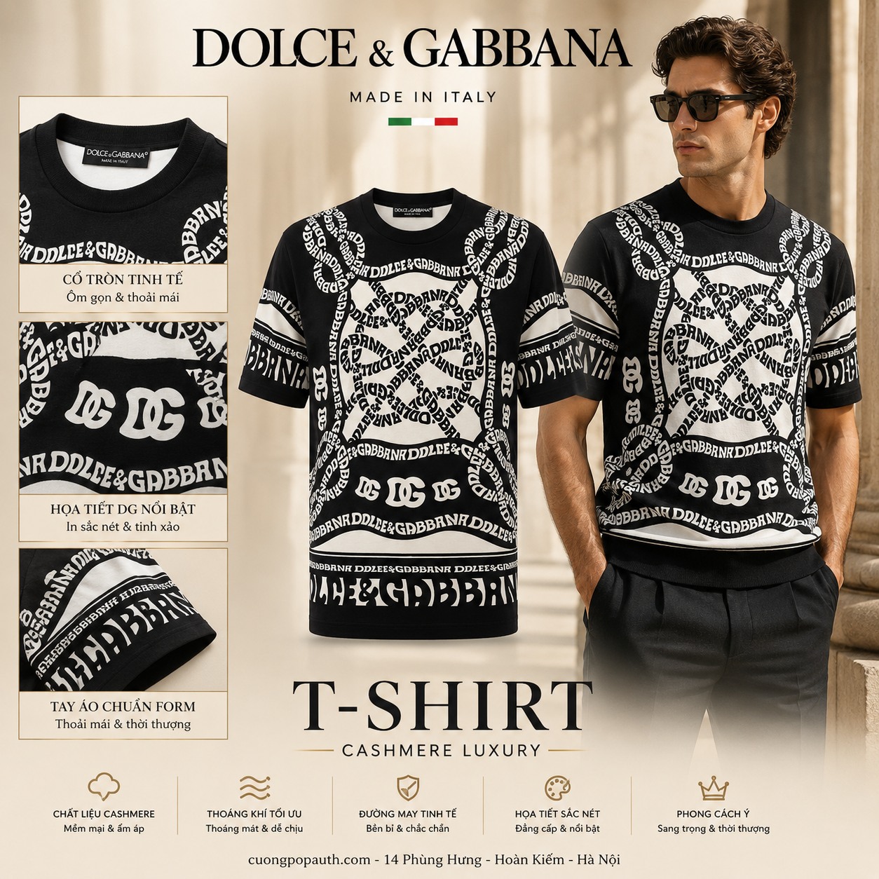 ÁO PHÔNG DOLCE NHIỀU HOẠ TIẾT G8PN9T II7AQ