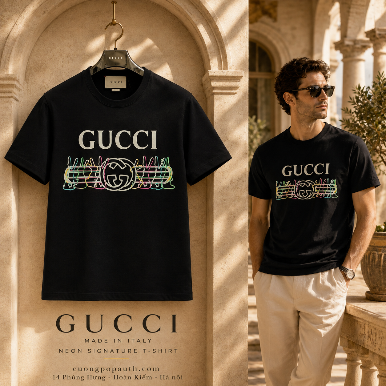 ÁO PHÔNG GUCCI HOẠ TIẾT K2991