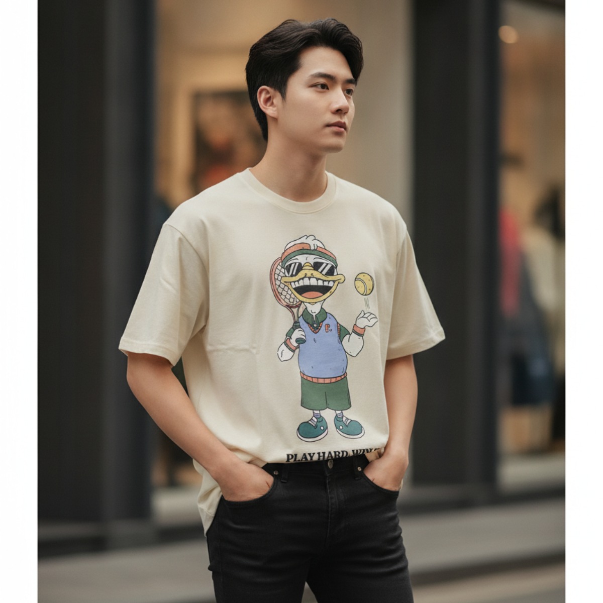 ÁO PHÔNG PATERSON CREAM VỊT DONALD P70