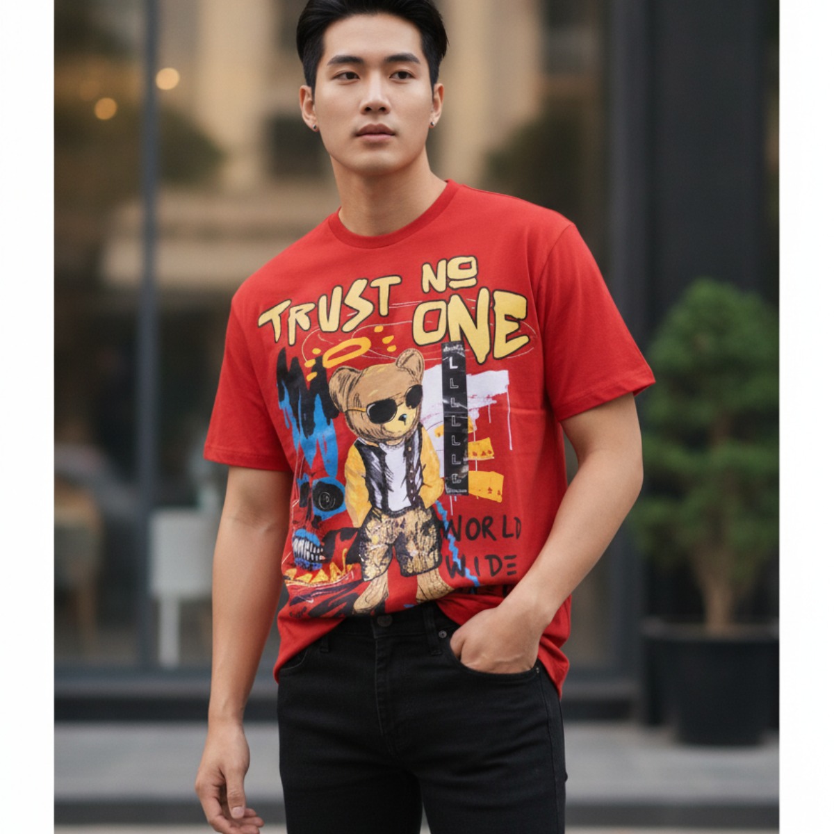 ÁO PHÔNG REASON RED GẤU SP25-17