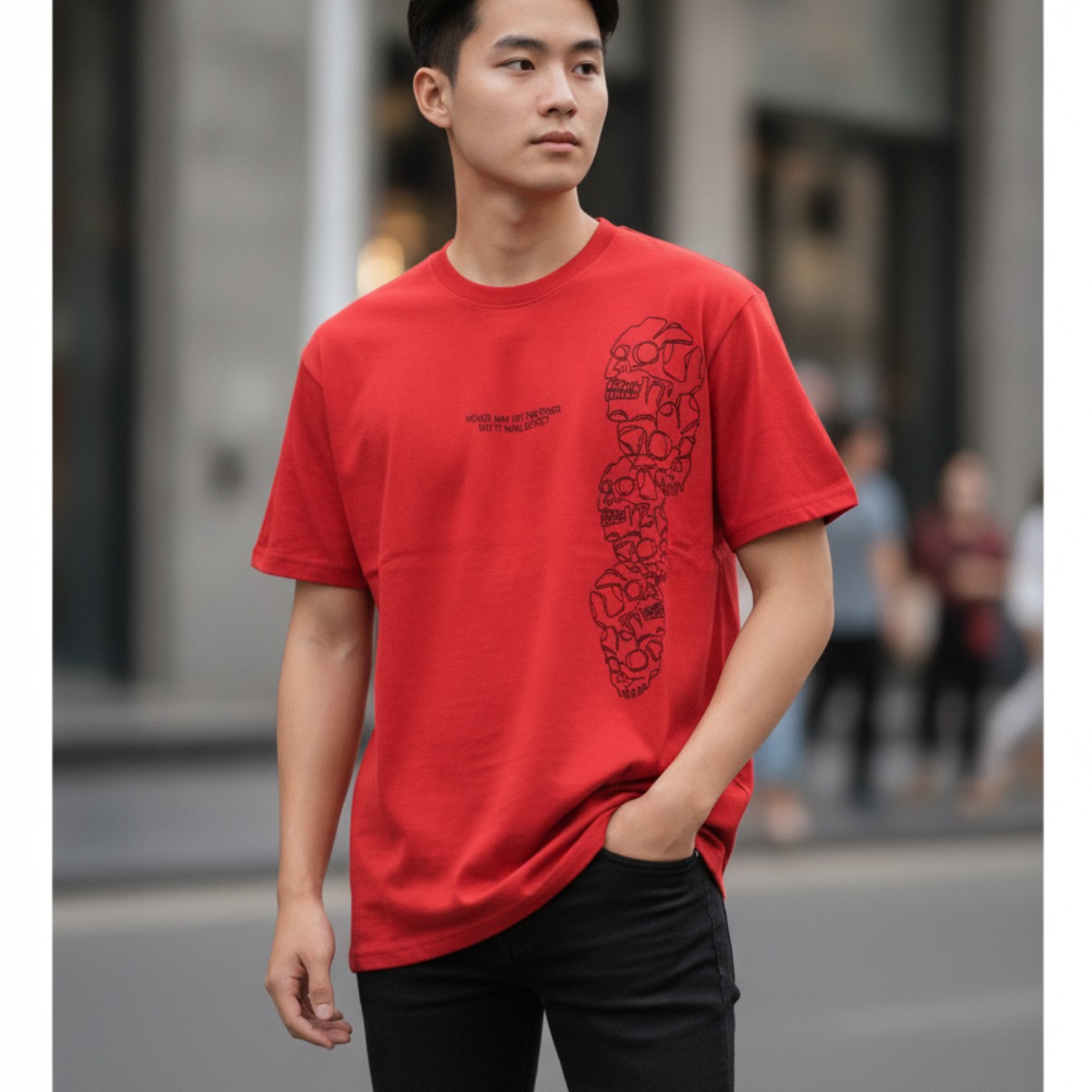 ÁO PHÔNG REASON RED NHIỀU HOẠ TIẾT F439