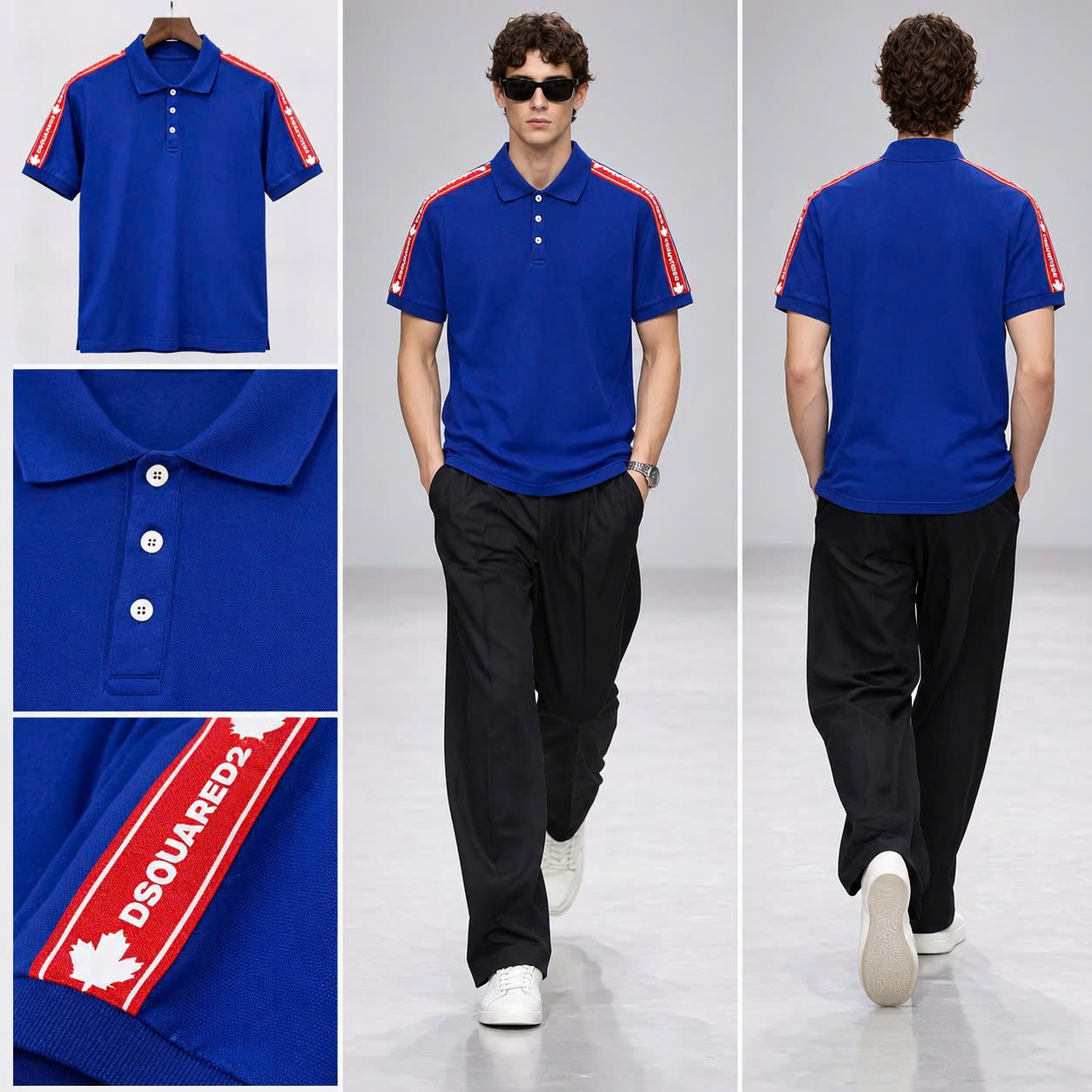ÁO POLO DSQUARED2 XANH T90201389