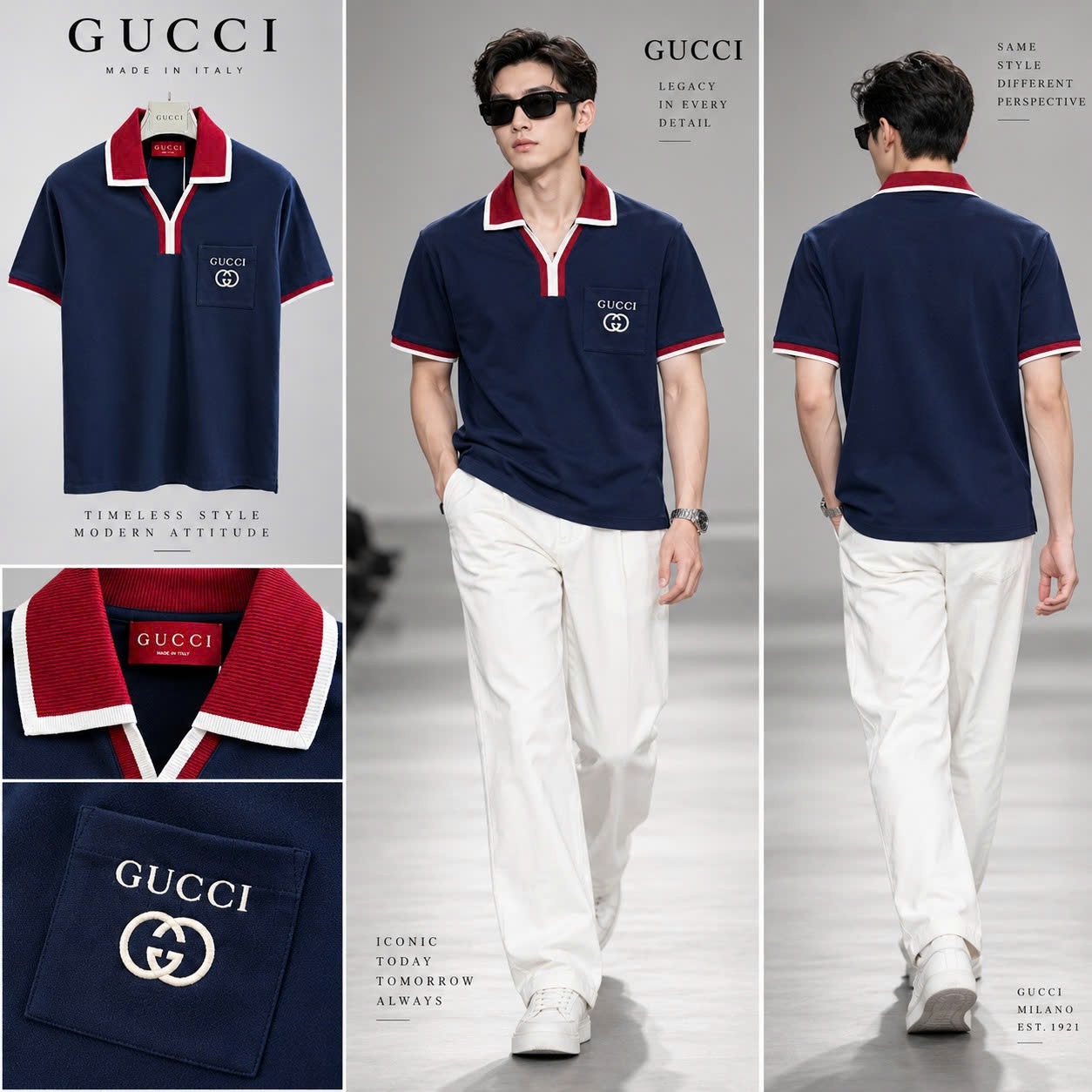 ÁO POLO GUCCI ĐEN K10293