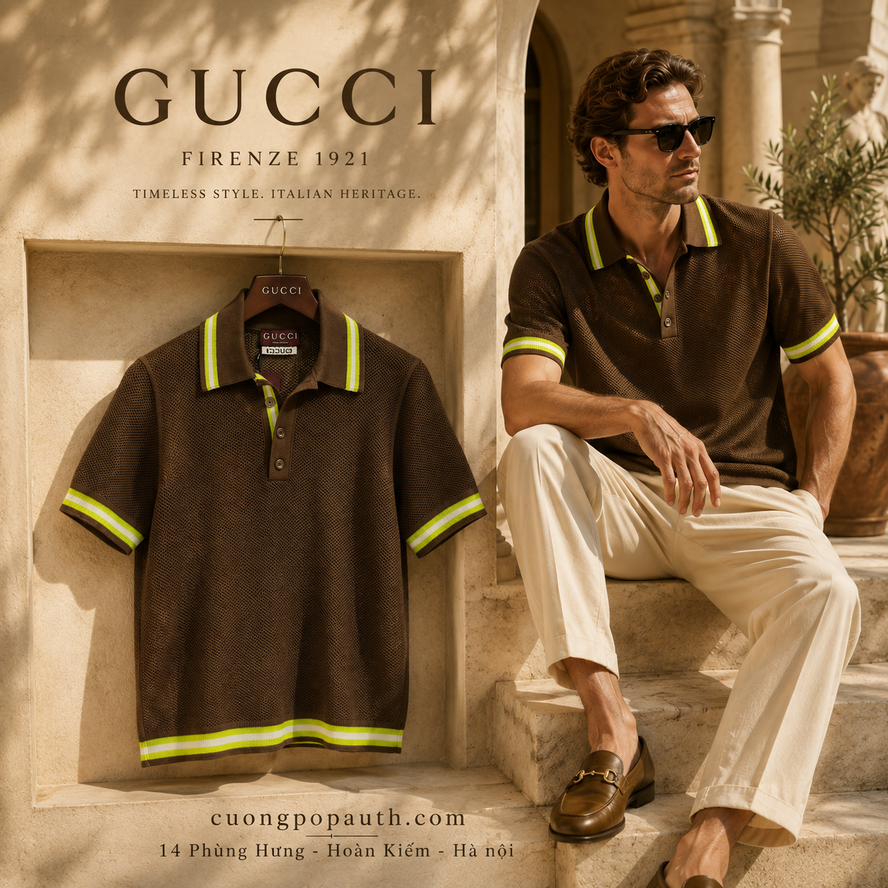 ÁO POLO GUCCI NÂU L49201