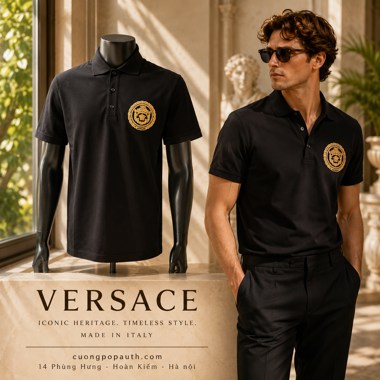 ÁO POLO VERSACE LOGO TH125