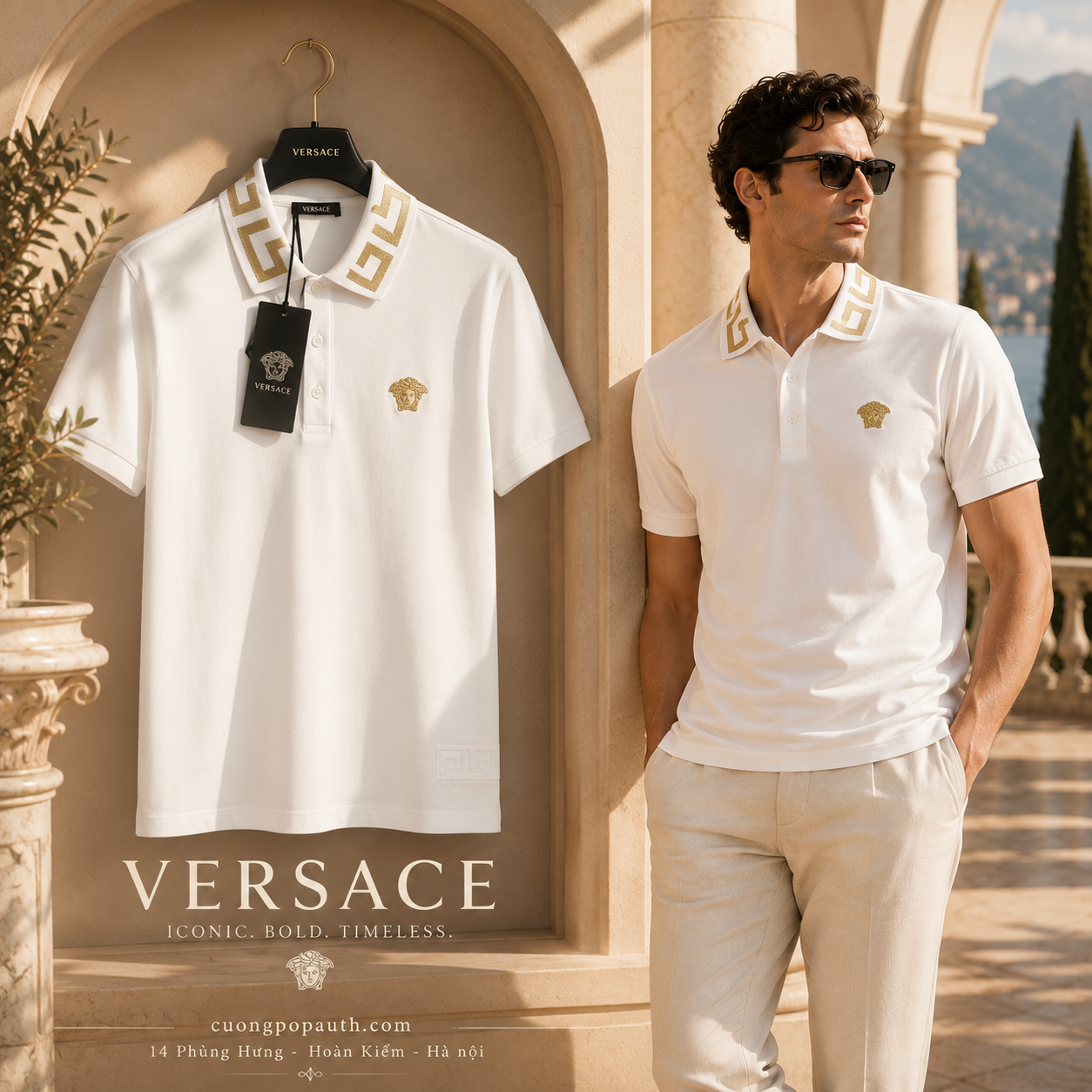 ÁO POLO VERSACE MEDUSA L1413