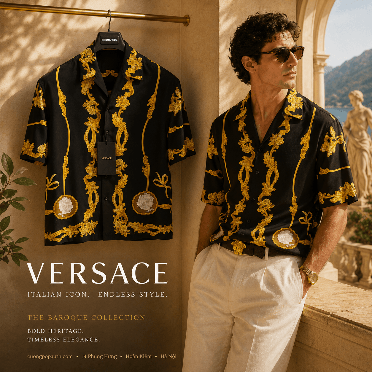 ÁO SƠ MI CỘC VERSACE KT15