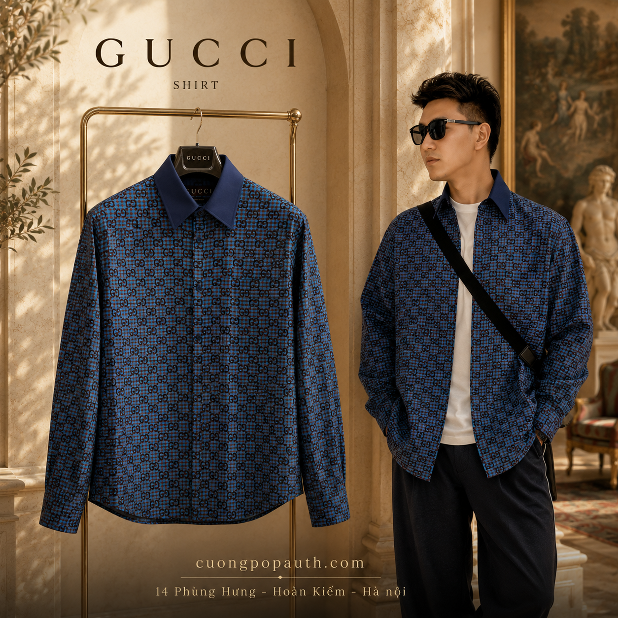 ÁO SƠ MI GUCCI WOOL K361