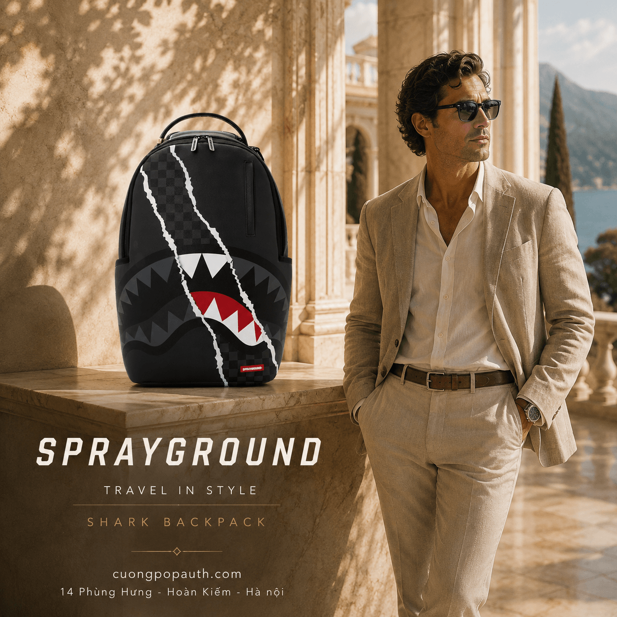 BALO SPRAYGROUND SHARK SLASH BACKPACK