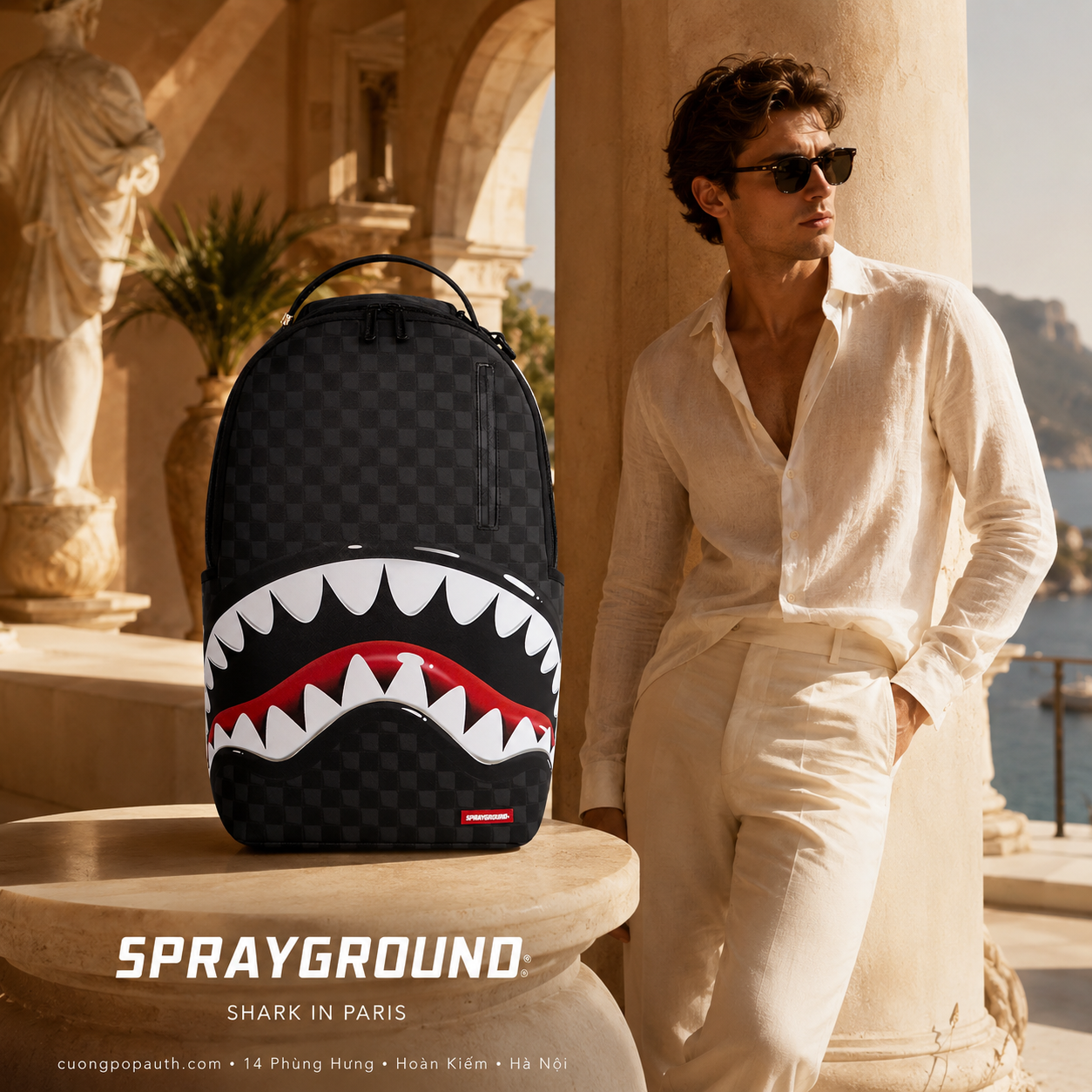 BALO SPRAYGROUND SHARKS IN PARIS HYPER PUFF BACKPACK 910B8663NSZMULTI