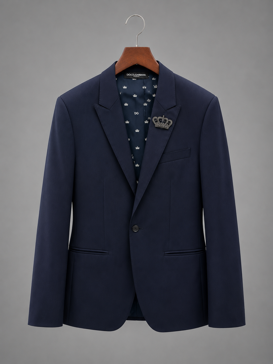 BLAZER DOLCE NAVY THÊU VƯƠNG MIỆN G2LG6Z FU3N7 B0665 LN023 LIKE NEW