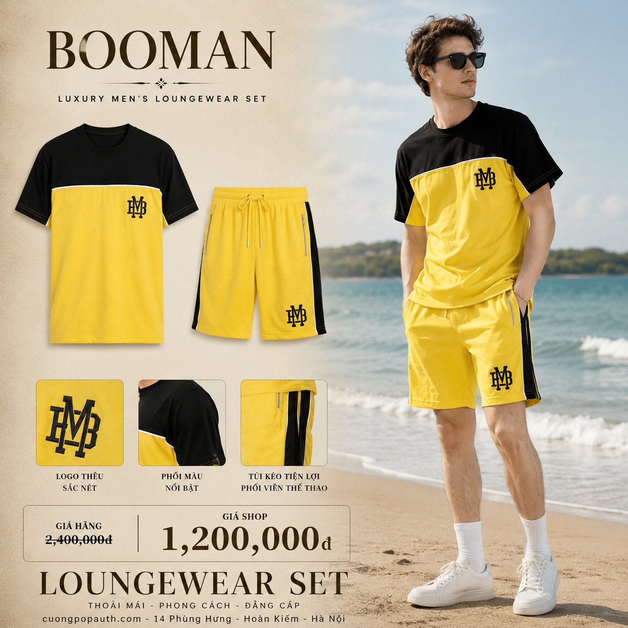 BỘ BOOMAN VÀNG VAI ĐEN MZZ14063