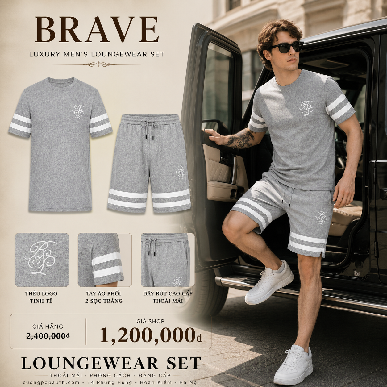 BỘ BRAVE SOUL CASALE GHI BC5279