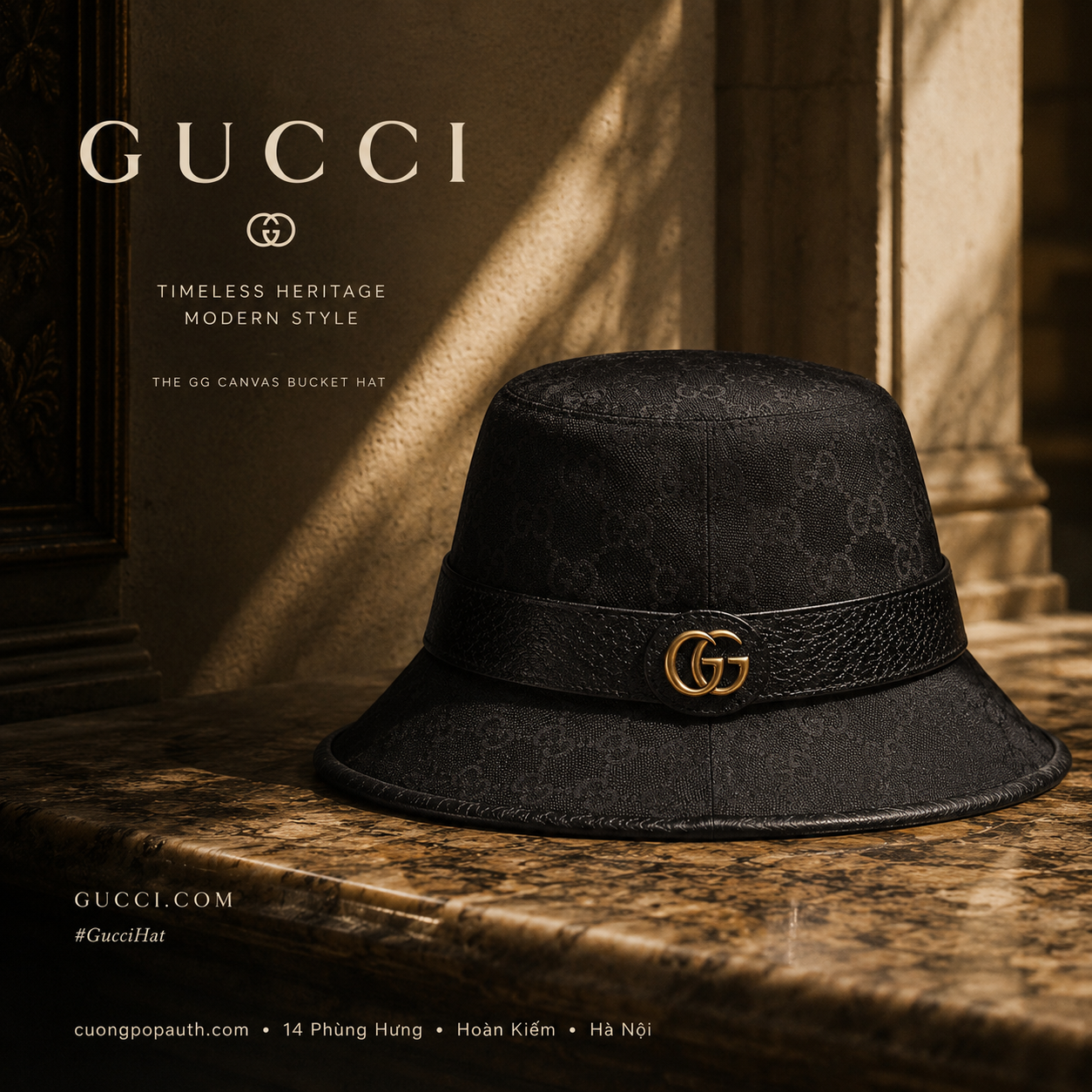 BUCKET GUCCI ĐEN 576587 4HG53 1060