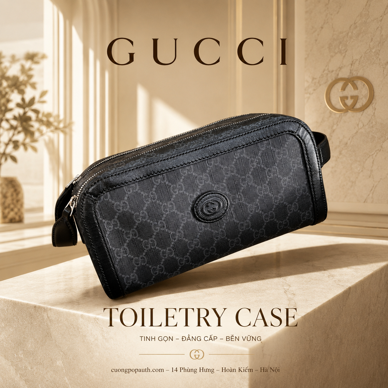 CLUTCH GUCCI ĐEN KT189
