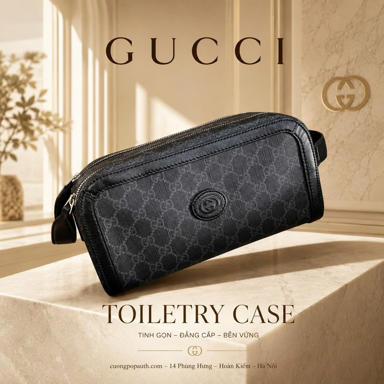 CLUTCH GUCCI ĐEN KT189