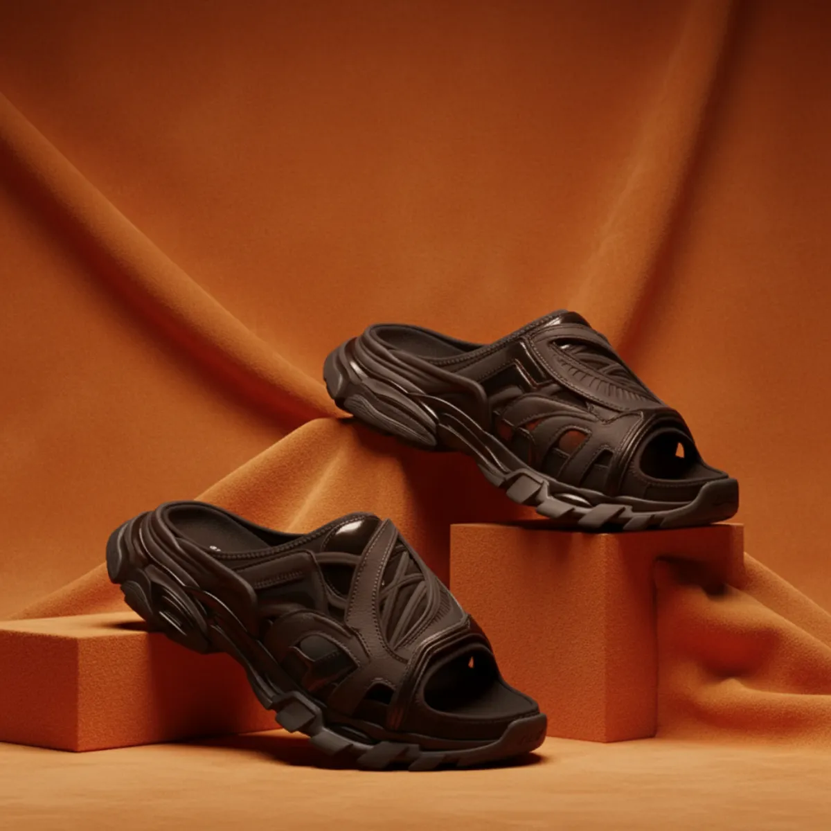 DÉP BALENCIAGA ĐEN FLAT 618084 W2NA1 1000