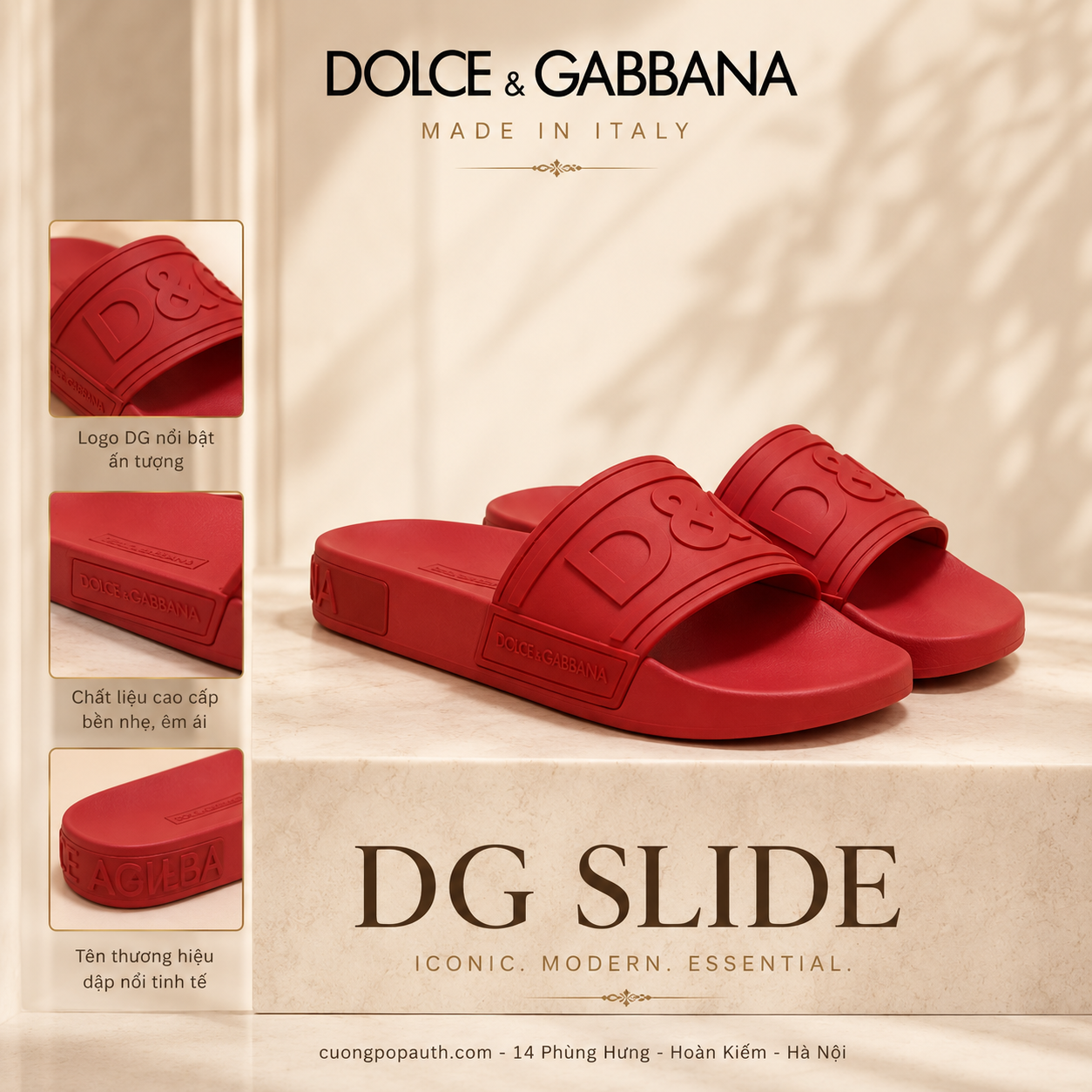 DÉP DOLCE ĐỎ CHỮ GÓT CS1786AX3891899022