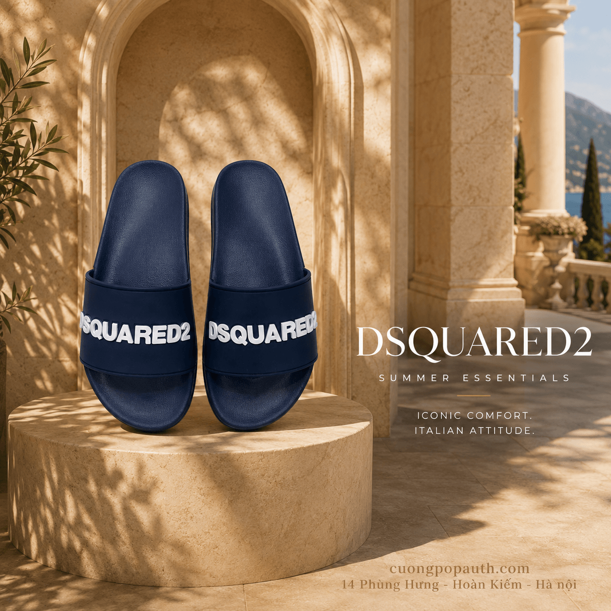 DÉP DSQUARED2 XANH CHỮ TRẮNG FSM0085 17208869 3085