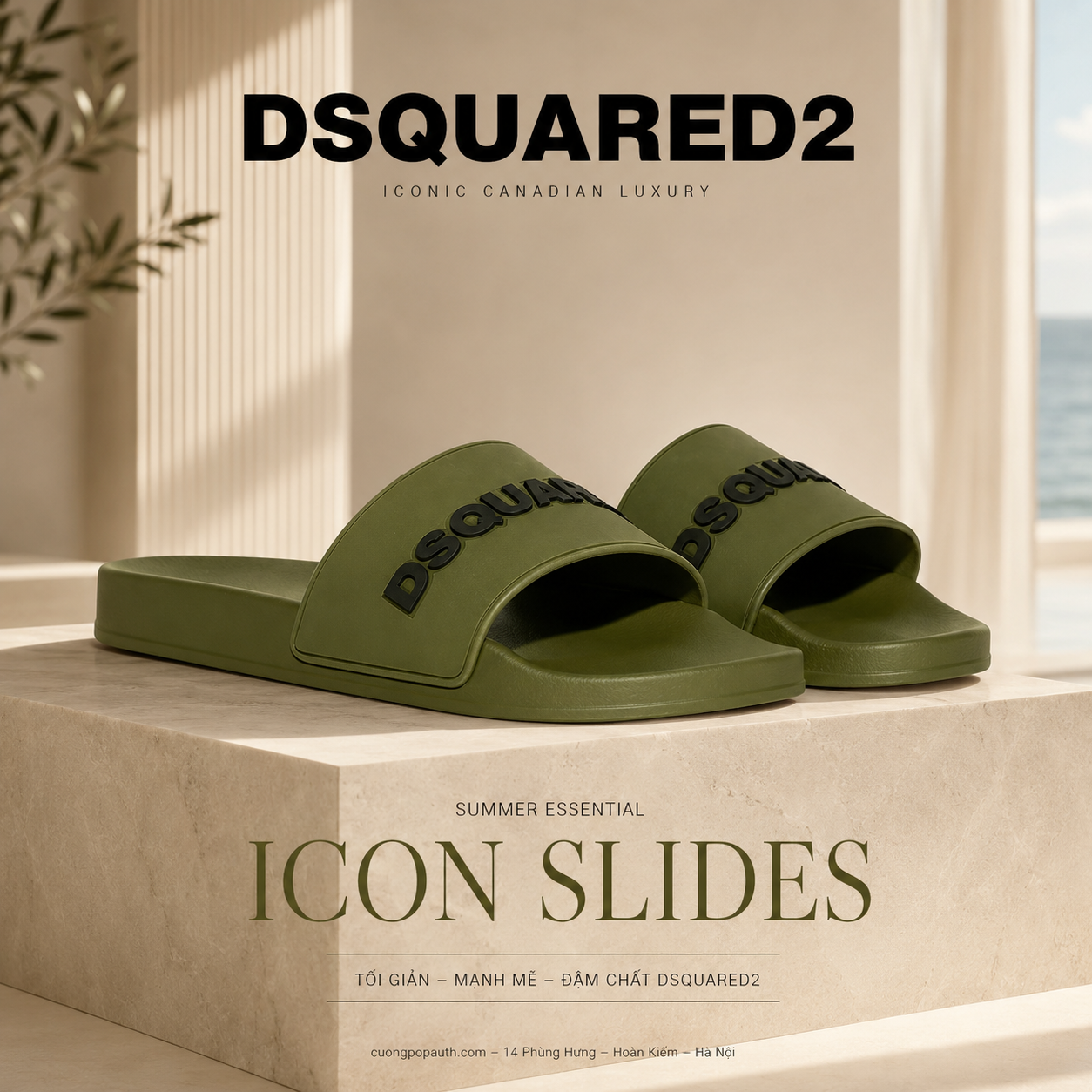 DÉP DSQUARED2 XANH LÁ CÂY FFM0023 17205013 M1845