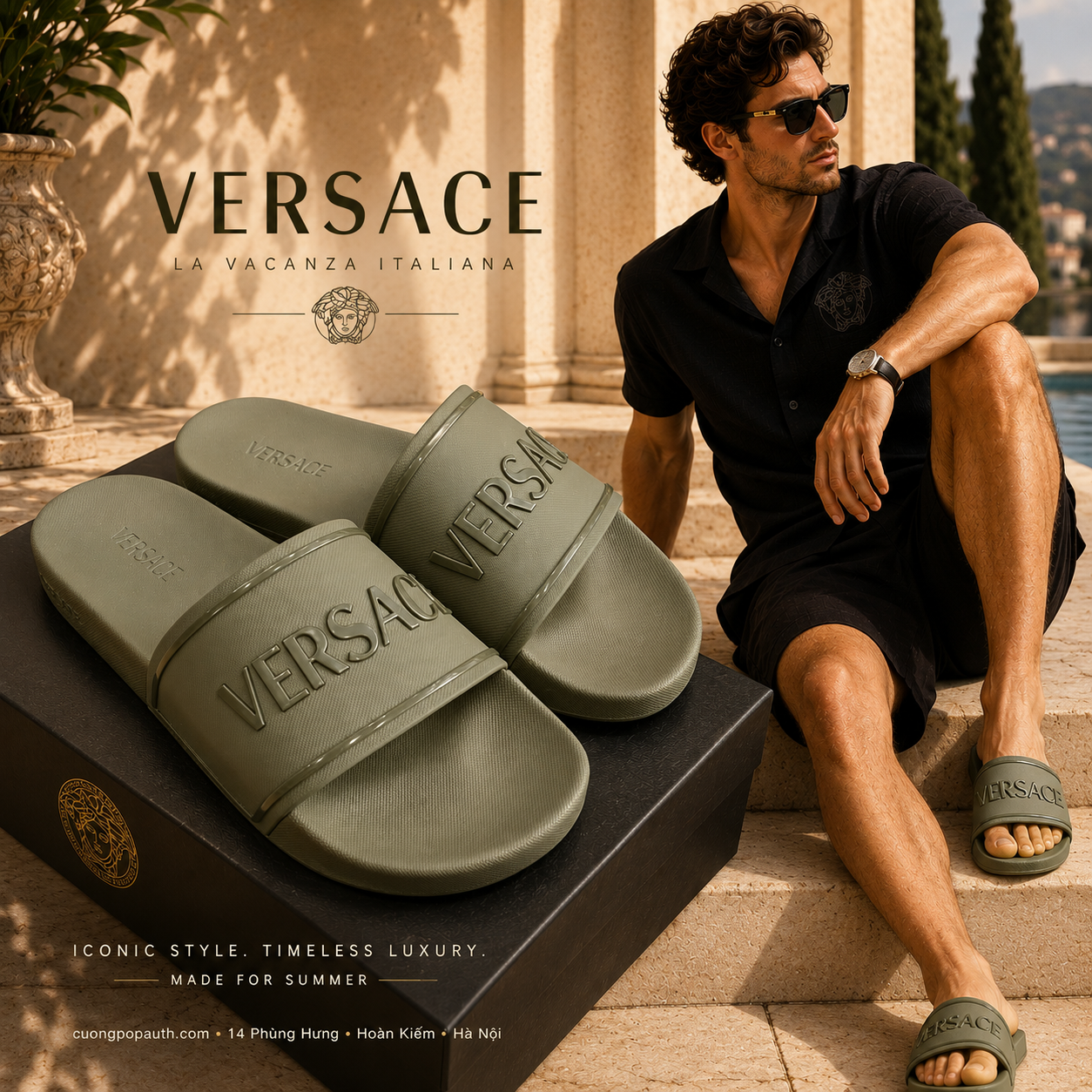 DÉP VERSACE XANH RÊU KT69