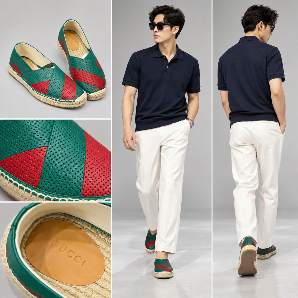 GIÀY CÓI GUCCI XANH ĐỎ VẠT NGANG T009999382822