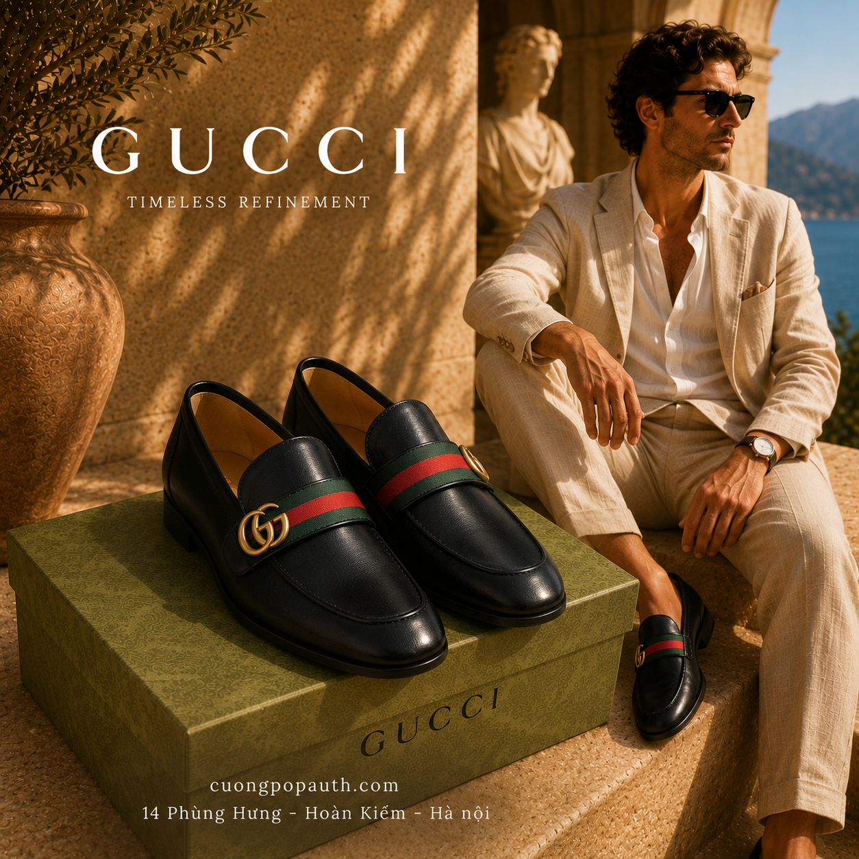 GIÀY LOAFER GUCCI CỜ VẠT K564