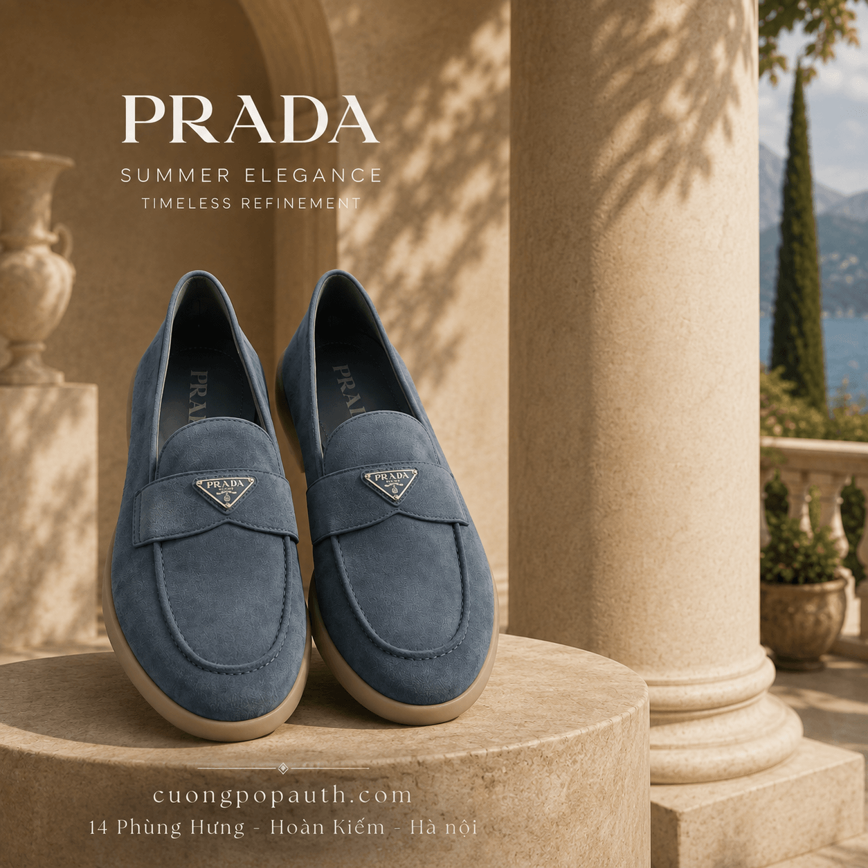 GIÀY MOCA PRADA DA LỘN 2DG124FG001103